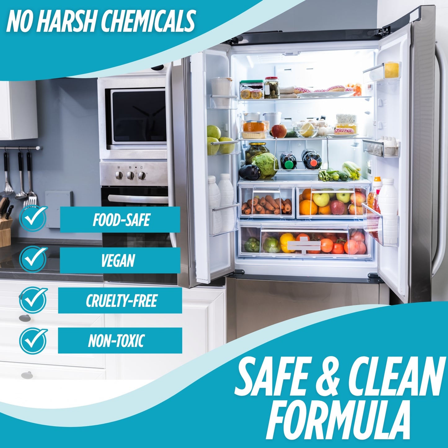 Fridge Cleaner + 4X Refill – Combo with Concentrate Bottle
