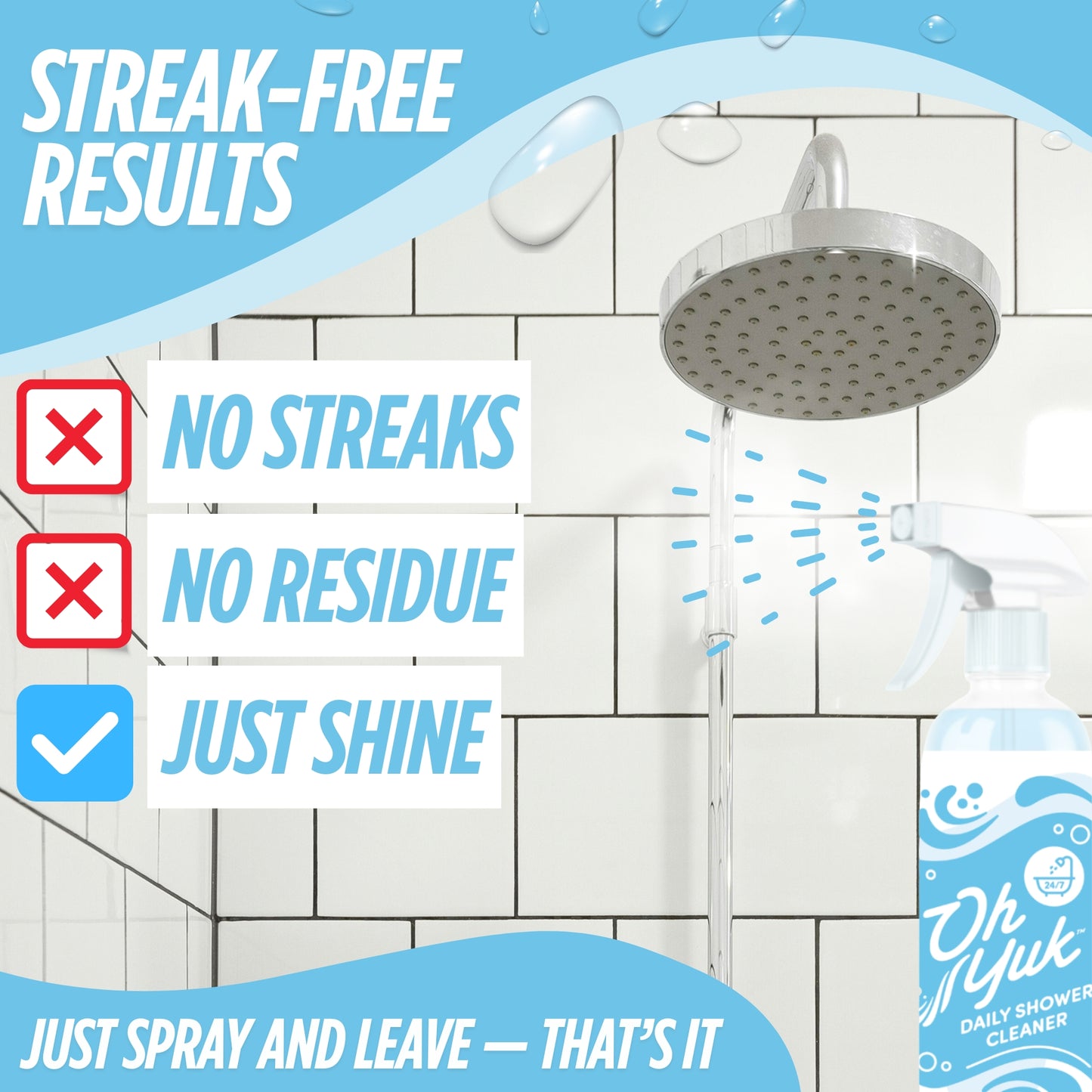 Daily Shower Cleaner + 10X Refill – Combo with Concentrate Bottle