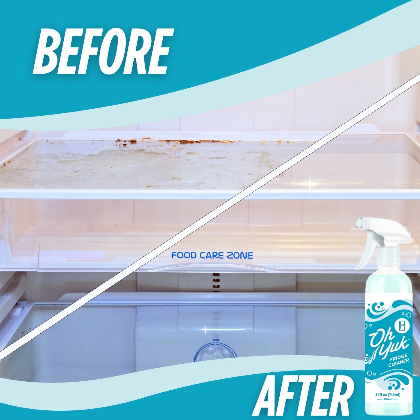 Fridge Cleaner + 4X Refill – Combo with Concentrate Bottle