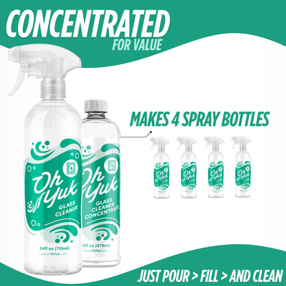 Glass Cleaner + 4X Refill – Combo