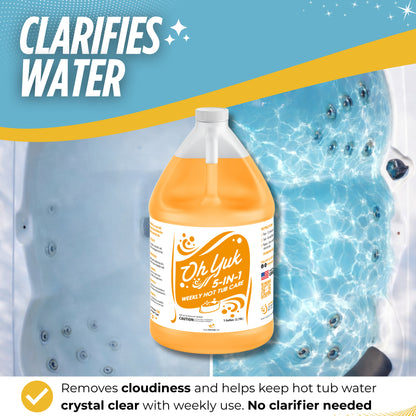 Oh Yuk 5-in-1 Weekly Hot Tub Chemicals - 1 Gallon