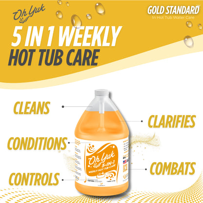 Oh Yuk 5-in-1 Weekly Hot Tub Chemicals - 1 Gallon