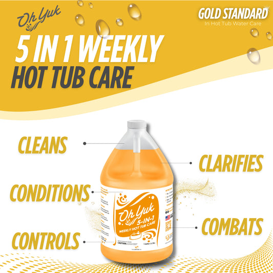 Oh Yuk 5-in-1 Weekly Hot Tub Chemicals - 1 Gallon