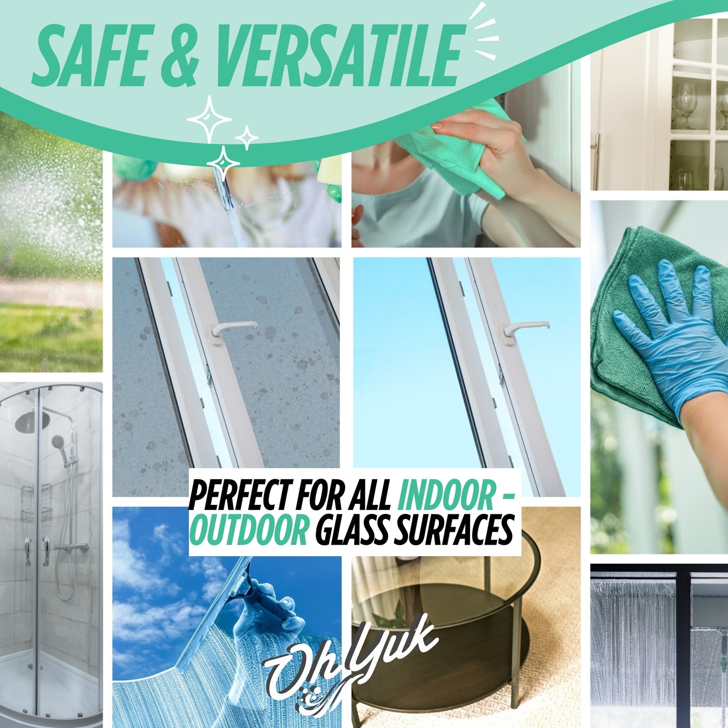 Glass Cleaner + 4X Refill – Combo with Concentrate Bottle