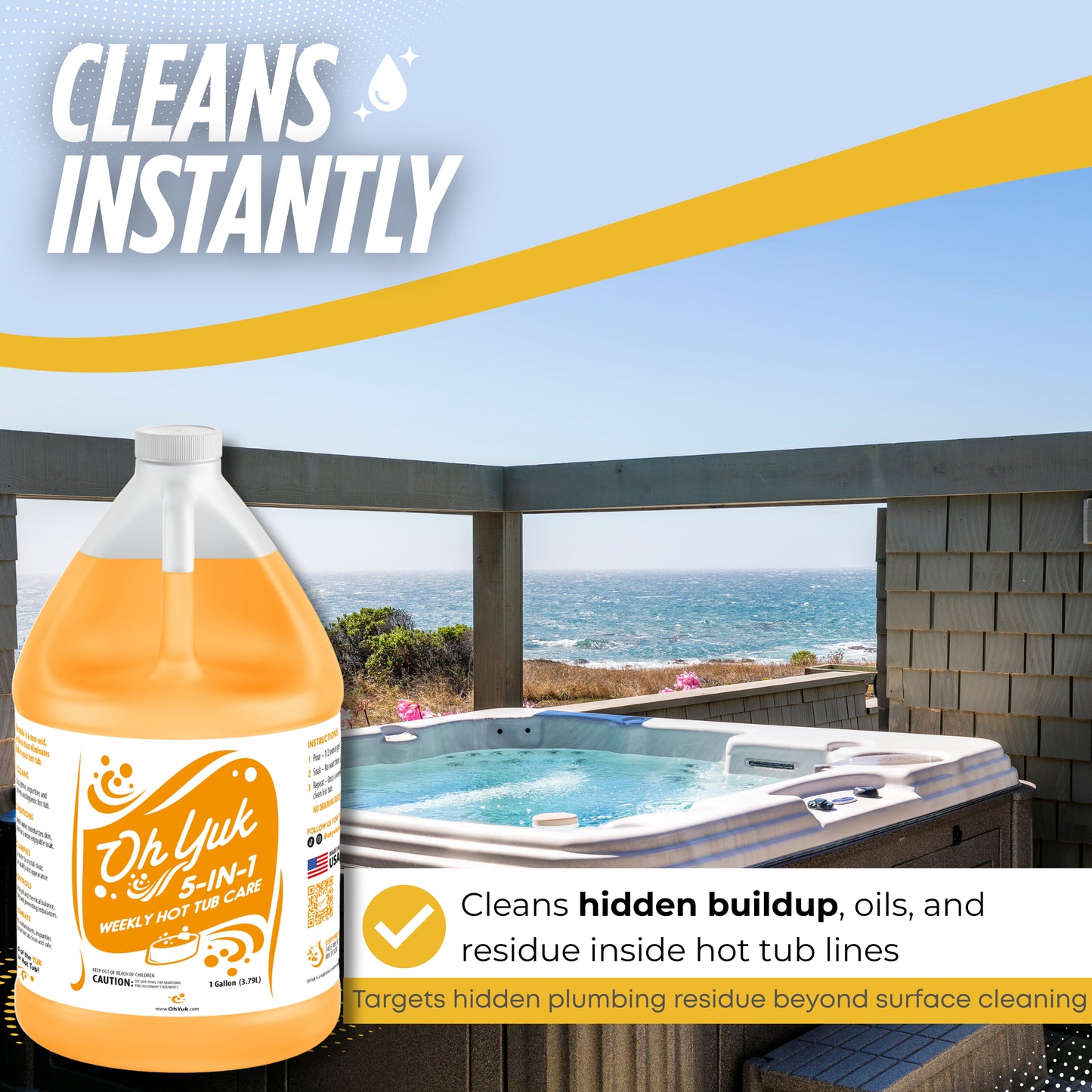 Oh Yuk 5-in-1 Weekly Hot Tub Chemicals - 1 Gallon
