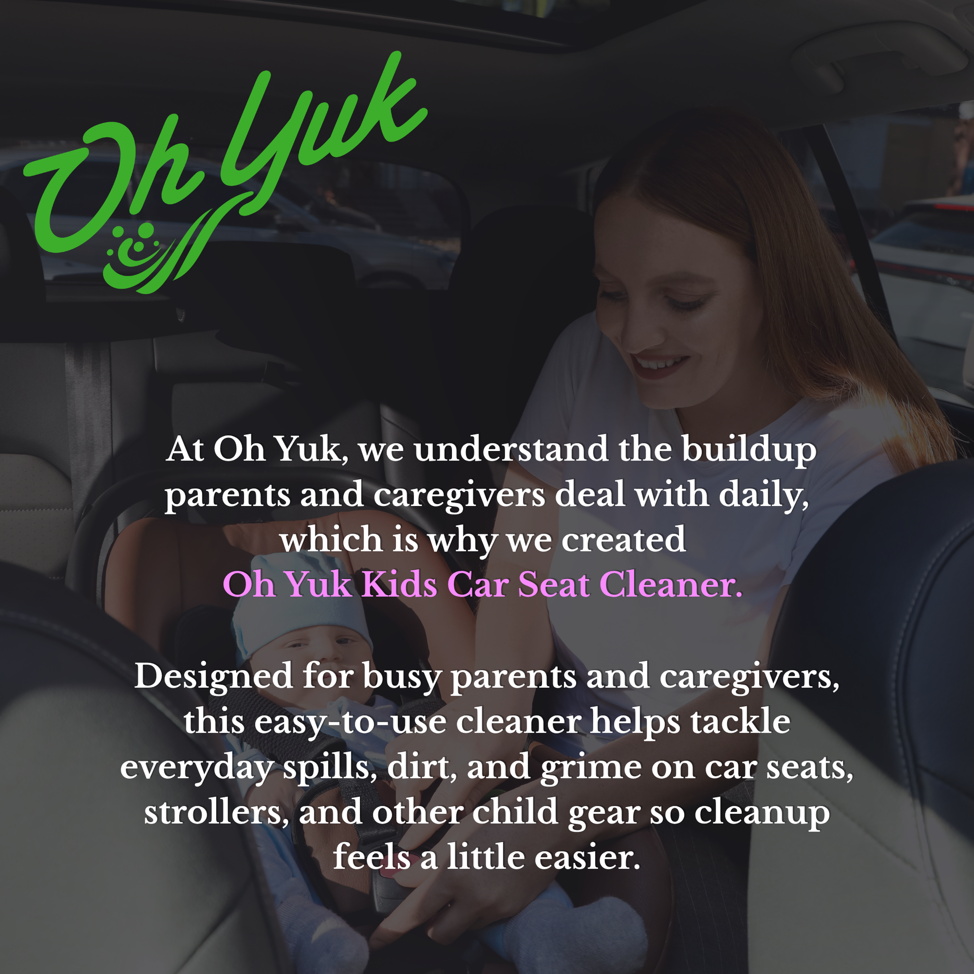 Probiotic car seat cleaner safe for fabric, padding